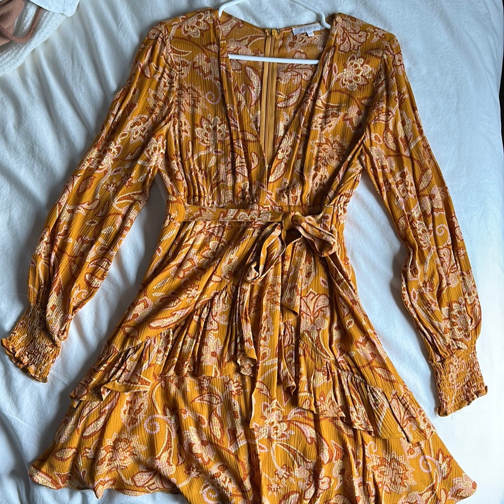 Fall rust orange dress